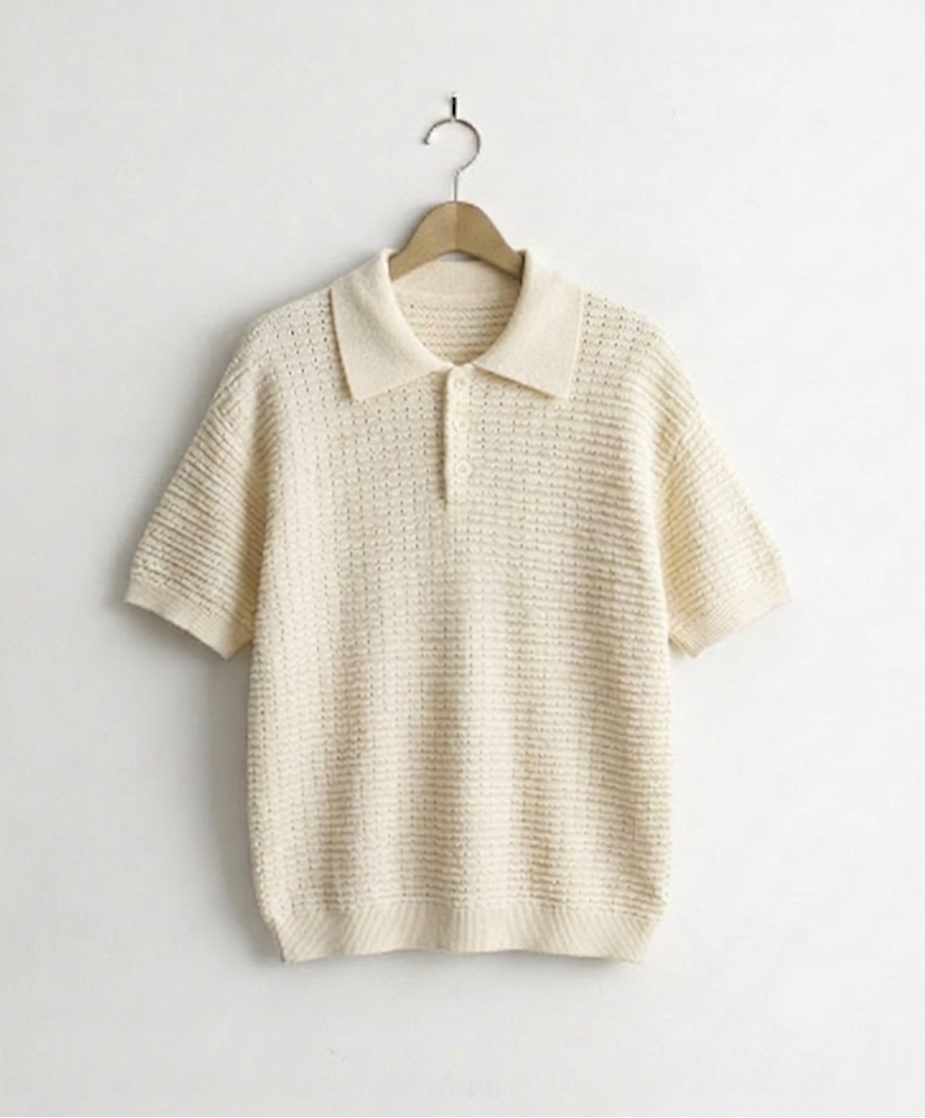 90s Tuck-Knit Polo
